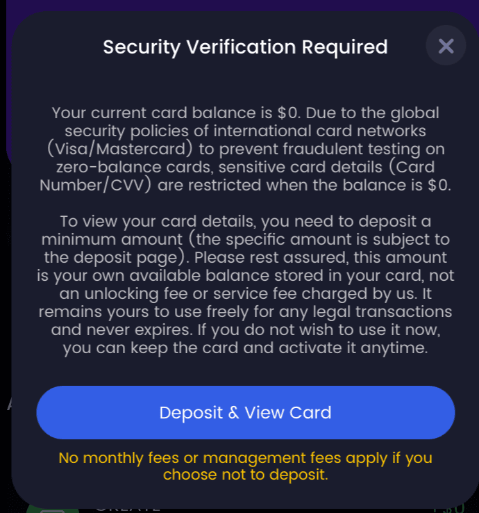 پیام خطای امنیتی Security Verification Required در MPay برای الزام شارژ کارت قبل از نمایش اطلاعات