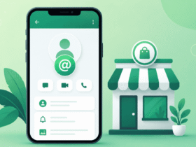 تصویرسازی جایگزینی شماره تلفن با نام کاربری در واتساپ برای کسب‌وکار