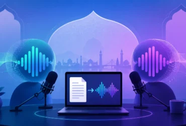 تصویرسازی از ساخت پادکست با هوش مصنوعی در NotebookLM